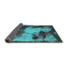 Sideview of Abstract Turquoise Modern Rug, abs989turq