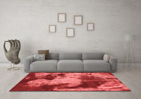 Machine Washable Abstract Red Modern Rug, wshabs989red