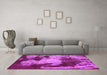 Machine Washable Abstract Pink Modern Rug in a Living Room, wshabs989pnk