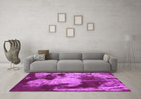 Machine Washable Abstract Pink Modern Rug, wshabs989pnk