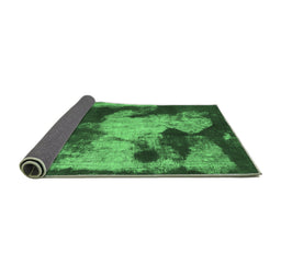 Sideview of Abstract Emerald Green Modern Rug, abs989emgrn