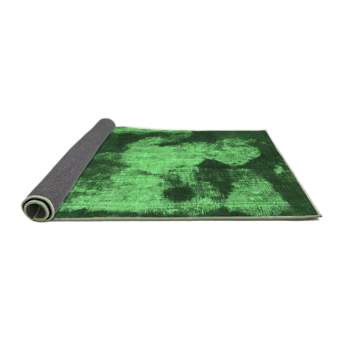 Sideview of Abstract Emerald Green Modern Rug, abs989emgrn