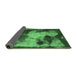 Sideview of Abstract Emerald Green Modern Rug, abs989emgrn