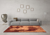 Machine Washable Abstract Orange Modern Rug, wshabs989org