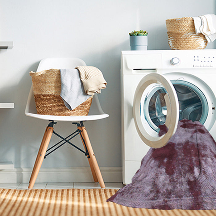 Machine Washable Abstract Purple Rug in a Washing Machine, wshabs989