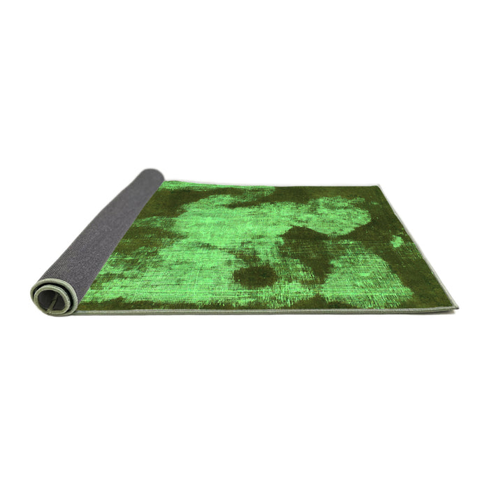 Sideview of Abstract Green Modern Rug, abs989grn