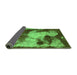 Sideview of Abstract Green Modern Rug, abs989grn