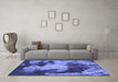 Machine Washable Abstract Blue Modern Rug in a Living Room, wshabs989blu