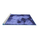 Sideview of Machine Washable Abstract Blue Modern Rug, wshabs989blu