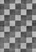 Machine Washable Checkered Gray Modern Rug, wshabs98gry