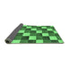 Sideview of Checkered Emerald Green Modern Rug, abs98emgrn