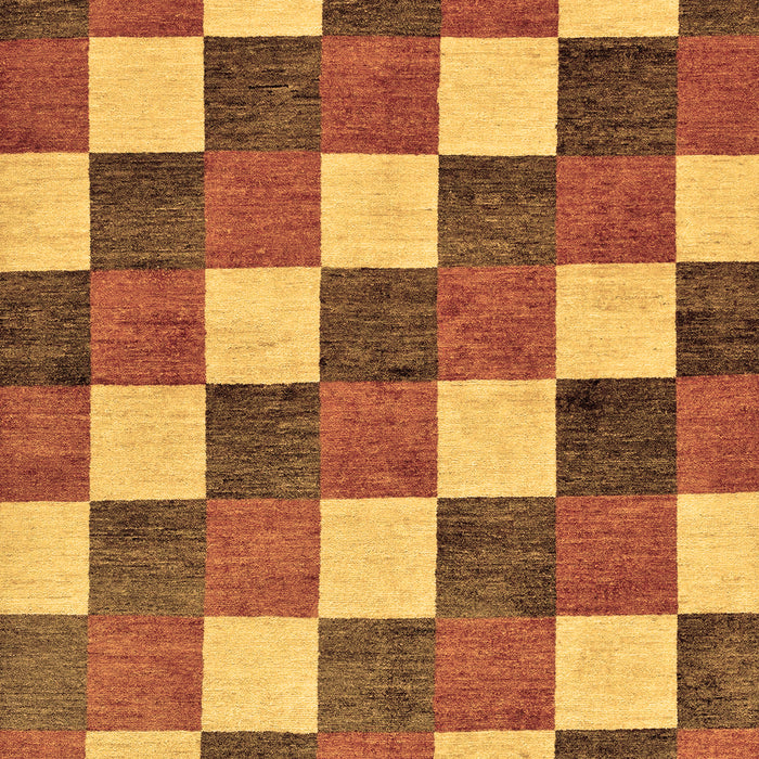 Checkered Brown Modern Rug, abs98brn
