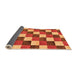 Sideview of Checkered Orange Modern Rug, abs98org