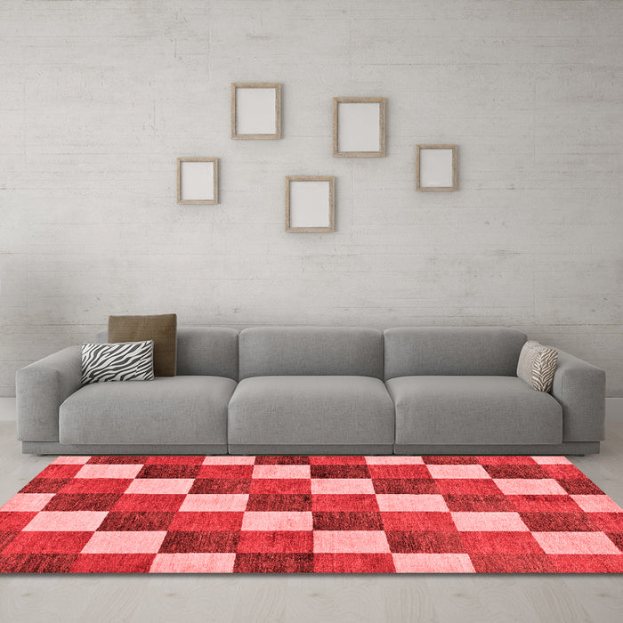 Modern Red Washable Rugs