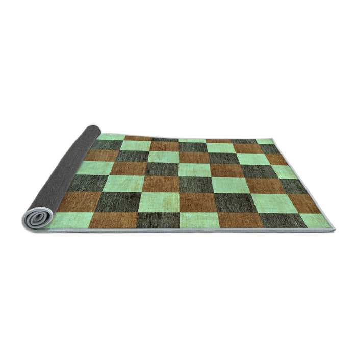 Sideview of Checkered Light Blue Modern Rug, abs98lblu