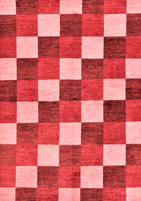 Checkered Red Modern Rug, abs98red