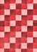 Checkered Red Modern Area Rugs