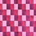 Square Checkered Pink Modern Rug, abs98pnk