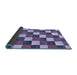 Sideview of Checkered Blue Modern Rug, abs98blu