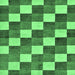 Square Machine Washable Checkered Emerald Green Modern Area Rugs, wshabs98emgrn