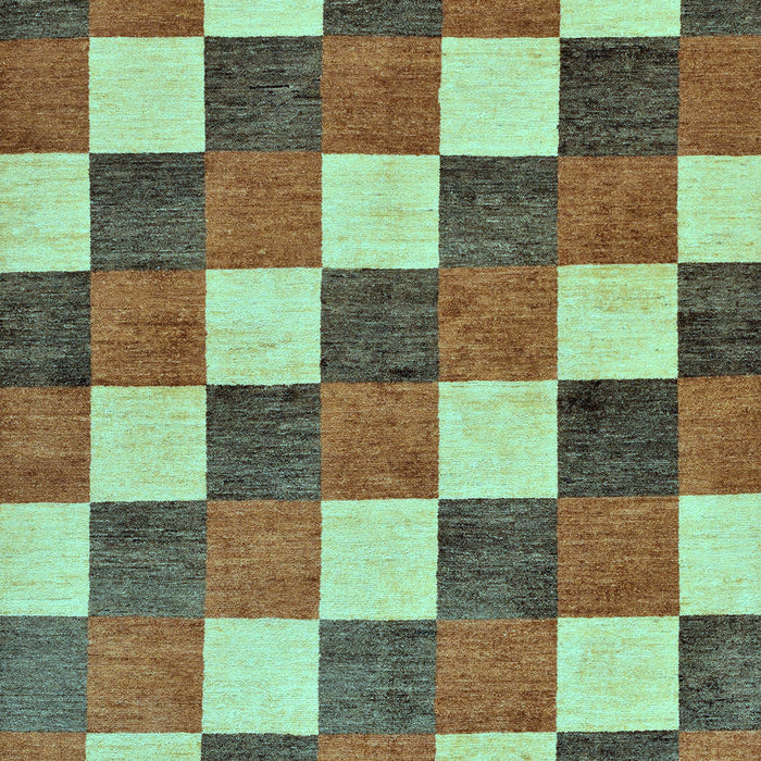 Machine Washable Checkered Light Blue Modern Rug, wshabs98lblu