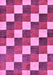 Machine Washable Checkered Purple Modern Area Rugs, wshabs98pur