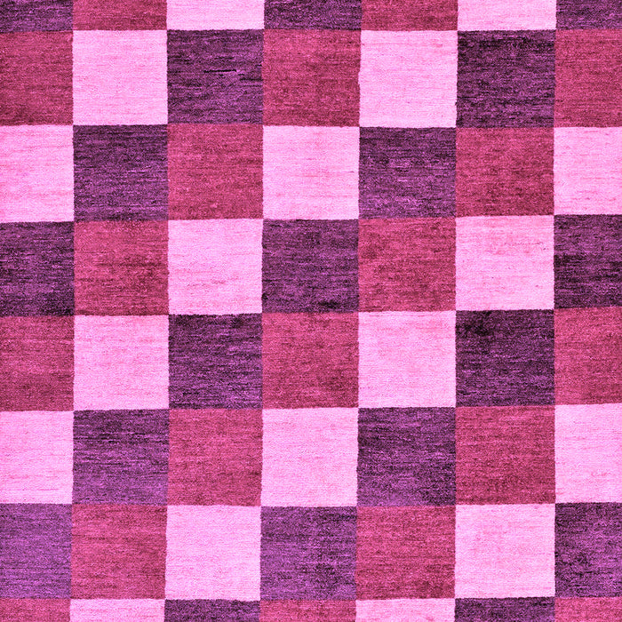 Machine Washable Checkered Purple Modern Area Rugs, wshabs98pur