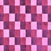 Square Machine Washable Checkered Purple Modern Area Rugs, wshabs98pur