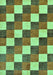 Checkered Turquoise Modern Rug, abs98turq