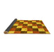 Sideview of Checkered Yellow Modern Rug, abs98yw