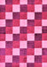 Checkered Pink Modern Rug, abs98pnk