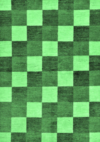 Checkered Emerald Green Modern Rug, abs98emgrn