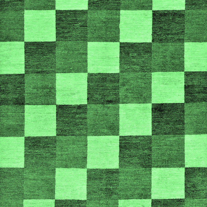 Checkered Emerald Green Modern Rug, abs98emgrn