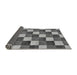 Sideview of Checkered Gray Modern Rug, abs98gry