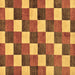 Square Machine Washable Checkered Brown Modern Rug, wshabs98brn