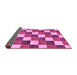 Sideview of Checkered Purple Modern Rug, abs98pur