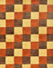 Abstract Yellow Checkered Rug, abs98