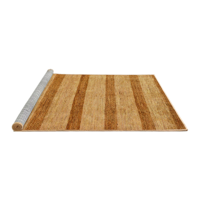 Sideview of Machine Washable Abstract Orange Rug, wshabs99