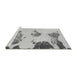 Sideview of Machine Washable Abstract Gray Modern Rug, wshabs990gry