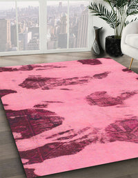 Abstract Hot Pink Modern Rug, abs990