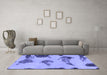 Machine Washable Abstract Blue Modern Rug in a Living Room, wshabs990blu