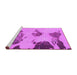 Sideview of Machine Washable Abstract Purple Modern Area Rugs, wshabs990pur