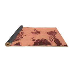 Sideview of Abstract Brown Modern Rug, abs990brn
