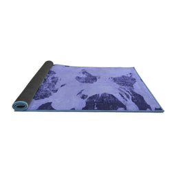 Sideview of Abstract Blue Modern Rug, abs990blu