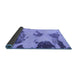 Sideview of Abstract Blue Modern Rug, abs990blu