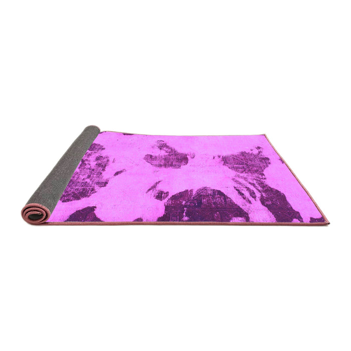 Sideview of Abstract Purple Modern Rug, abs990pur