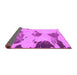 Sideview of Abstract Purple Modern Rug, abs990pur