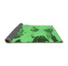 Sideview of Abstract Emerald Green Modern Rug, abs990emgrn