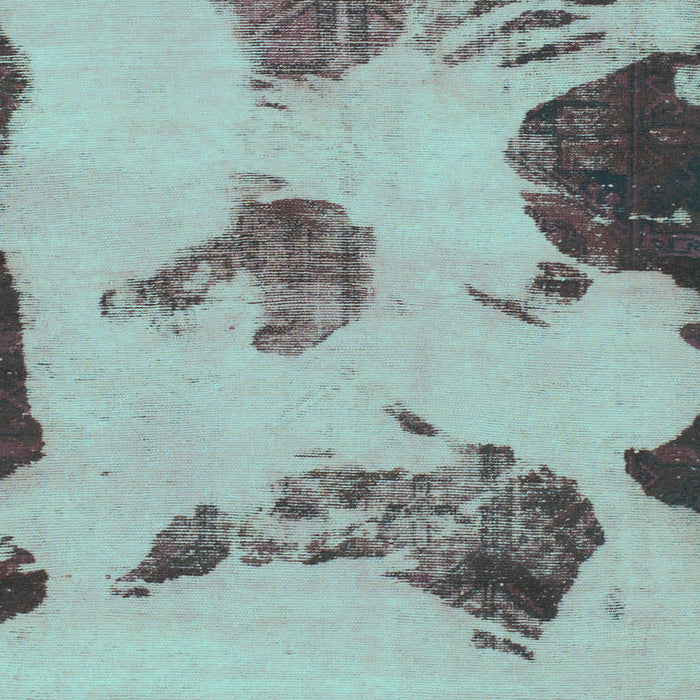 Machine Washable Abstract Turquoise Modern Area Rugs, wshabs990turq