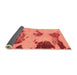 Sideview of Abstract Orange Modern Rug, abs990org